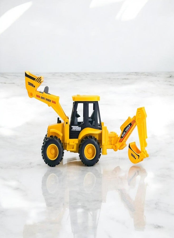 Stylbase Plastic Excavator Bulldozer Construction Toys Durable High-Density Non-Slip Tires Friction Power Toy Trucks Pull Back Unbreakable Vehicle Toy for Kids 3+ Years - Image 2
